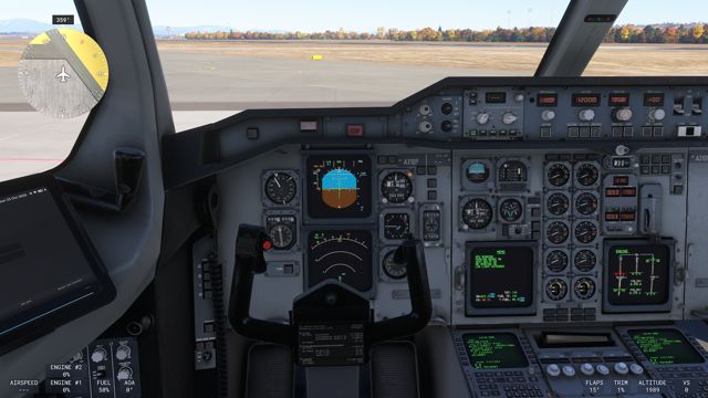 Pohľad z ľavého sedadla: predný panel a volant